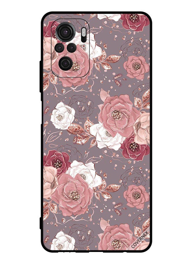 Covernex غطاء واقي لهاتف شاومي ريدمي نوت 10 4G بتصميم ورق جدران زهور - Image 1