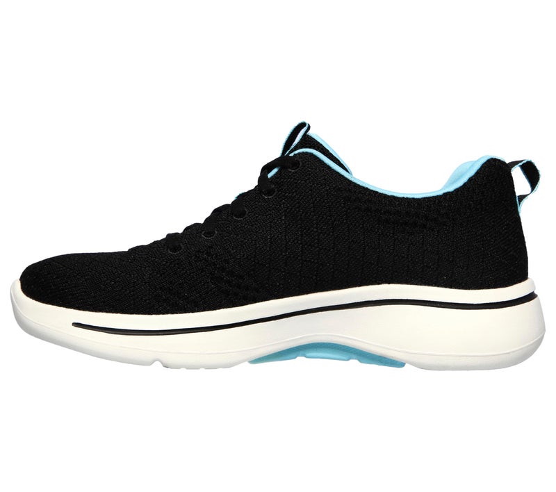 Skechers Women's Go Walk Arch Fit-Unify Sneaker, Black/Aqua, 5 - Image 3