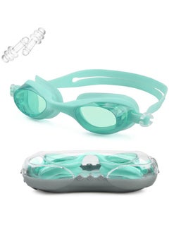 Dolphin G-2200 Anti-Fog Swim Goggles With Box & Ear Plugs, Mint Green  - Image 1