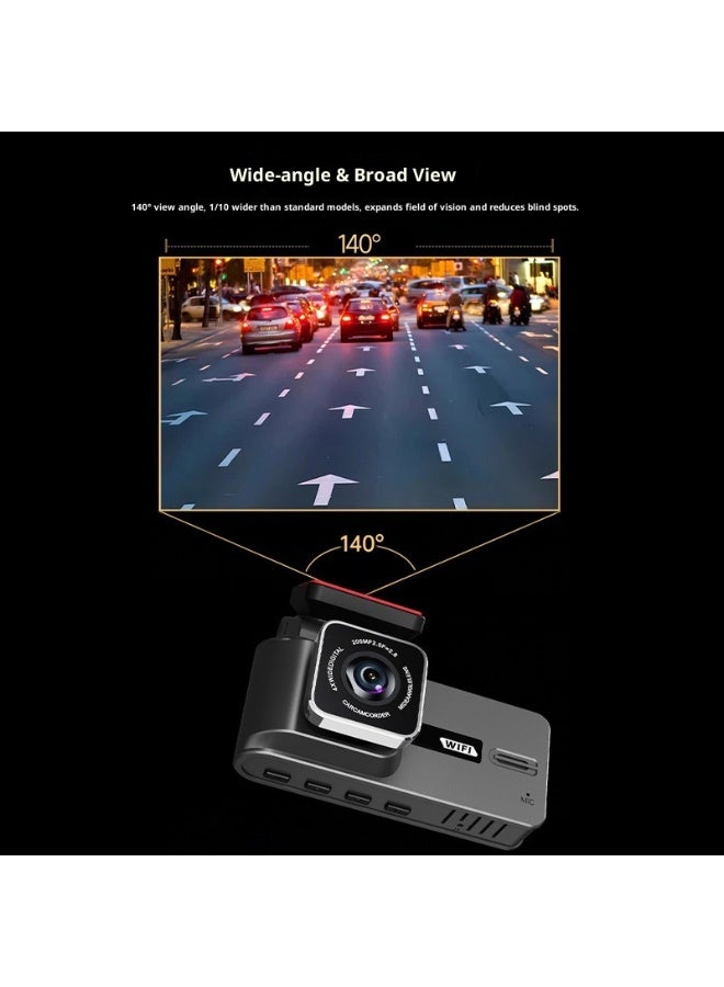 Diamond X9 Dual Dash Cam 2K Front & 1080P Rear Camera with 3.16 Inch IPS Screen | WiFi Car DVR Recorder | Night Vision | Loop Recording | G-Sensor | Parking Monitoring | 140° Wide Angle Vehicle Camera - Image 4