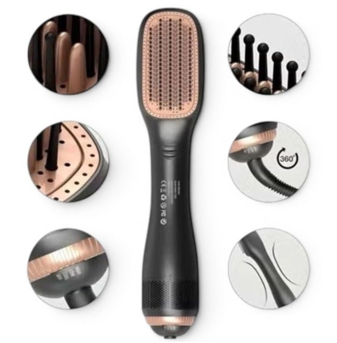Tefoner TE-U001 3-in-1 ceramic hair dryer and styling in black, TEFONER TE-H012 2-in-1 hair – professional straightening and curling device with fast heating temperature for perfect hair styling in minutes, hair styling, hair , hair iron, hair styler, hair styling device, hair iron and , hair dryer, ceramic hair dryer. - Image 2