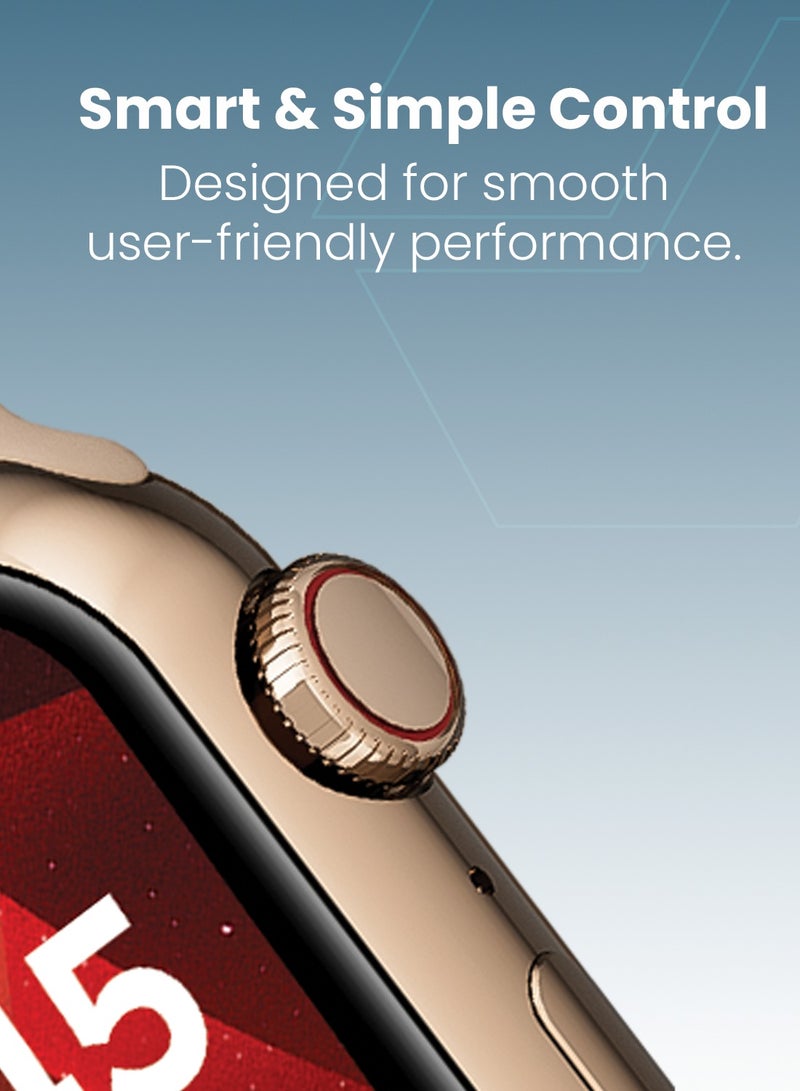 Moxedo Mevo Smart Watch for Android & iOS with 1.71" HD AMOLED Display, Wireless Charging, Chat GPT AI Assistant, Bluetooth Calling, Fitness & Health Tracker, Sleep Monitor, IP67 Waterproof (Gold) - Image 4