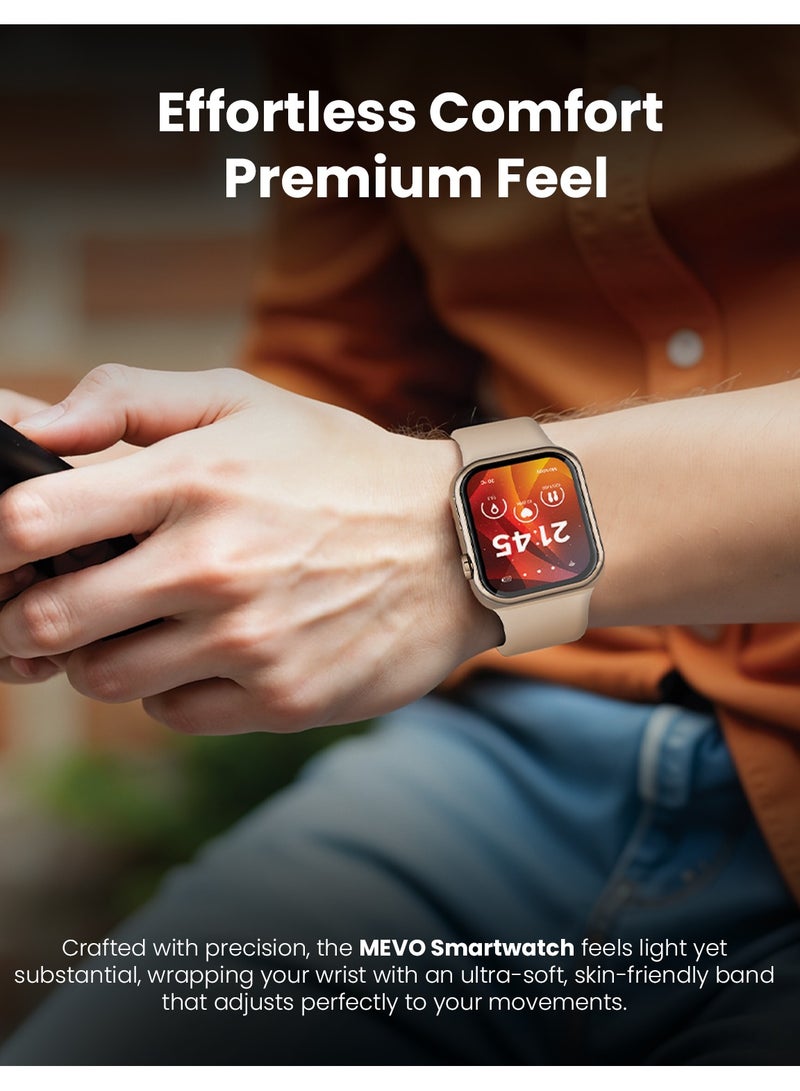 Moxedo Mevo Smart Watch for Android & iOS with 1.71" HD AMOLED Display, Wireless Charging, Chat GPT AI Assistant, Bluetooth Calling, Fitness & Health Tracker, Sleep Monitor, IP67 Waterproof (Gold) - Image 5