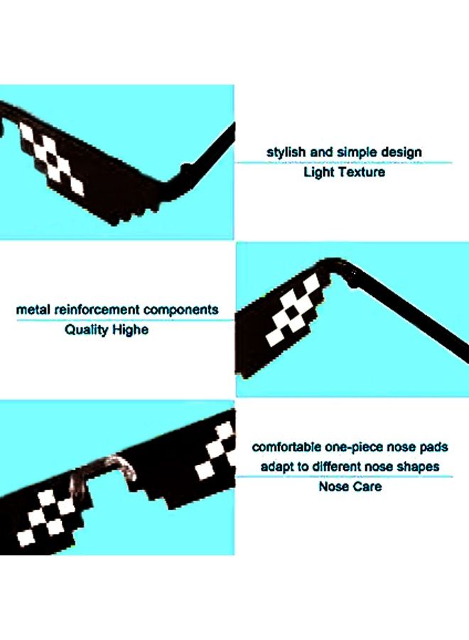 نظارات شمسية مستقطبة من الفسيفساء المضحكة في البكسل - Image 4