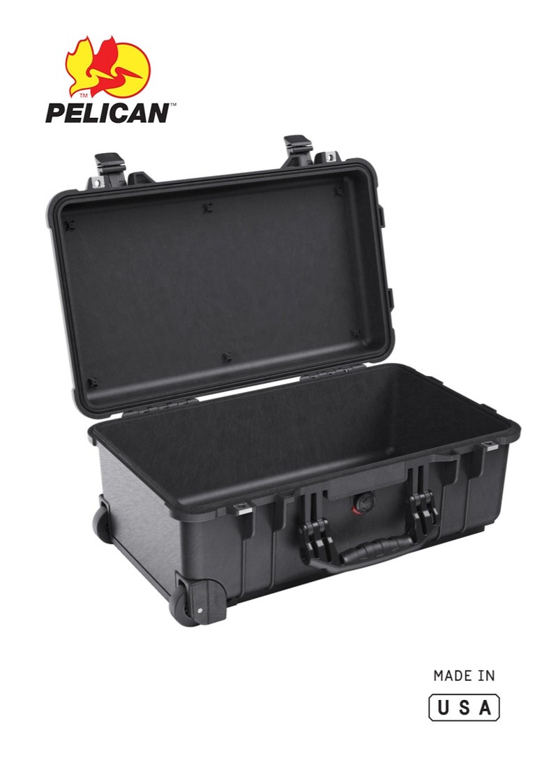 Pelican 1510 Protector Carry-On Case No Foam, Black, IP67 Waterproof Rolling Hard Case - Image 1