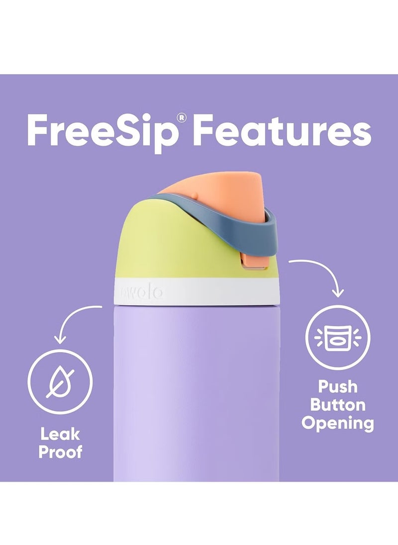 Owala - Owala FreeSip Insulated Stainless Steel Water Bottle with Straw for Sports and Travel, BPA-Free, 24-Ounce, Good egg Pink - Image 1