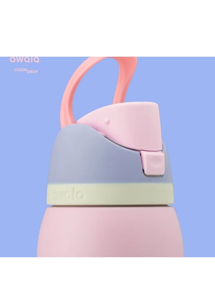 Owala - Owala FreeSip Insulated Stainless Steel Water Bottle with Straw for Sports and Travel, BPA-Free, 24-Ounce, Good egg Pink - Image 1