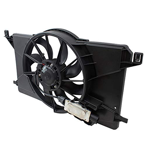 Brock Replacement Radiator Cooling Fan Assembly w/Control Module For 12-18 Focus 2.0L & 12-18 Focus Electric replaces CV6Z8C607R BV6Z8C607K - Image 1