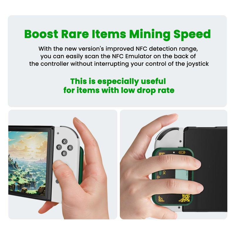 Joysfusion NFC Emulator, Store 3000 NFC Data, Support Ulimited Scan, 1.2" Screen, Easy Button Controls, Rechargeable for Endless Play, Compatible with 50+ Games (Red) - Image 3