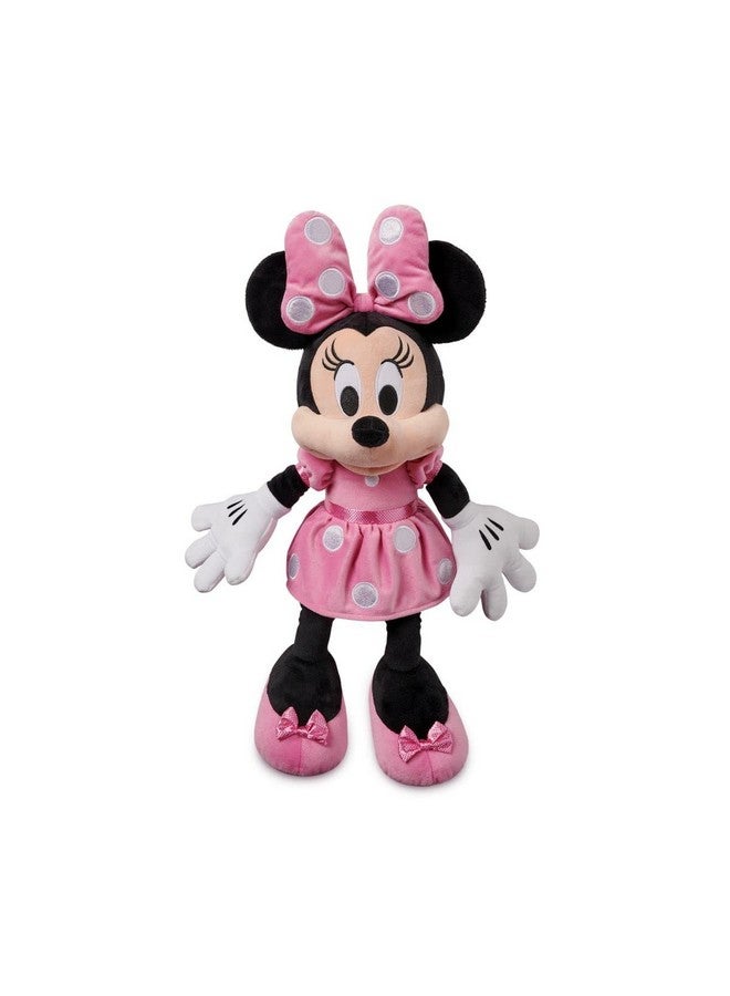 Disney Store Official Minnie Mouse Pink Dress Medium Soft Toy for Kids, Cuddly Character with Fuzzy Texture and Embroidered Details, Disney Plushy Suitable for All Ages. - Image 1