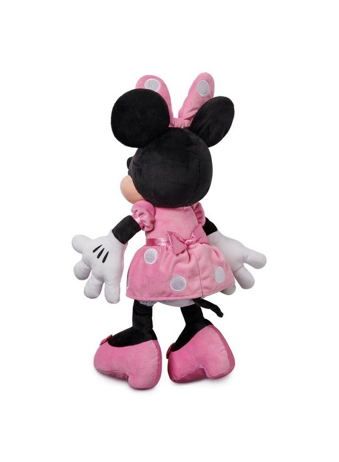 Disney Store Official Minnie Mouse Pink Dress Medium Soft Toy for Kids, Cuddly Character with Fuzzy Texture and Embroidered Details, Disney Plushy Suitable for All Ages. - Image 5