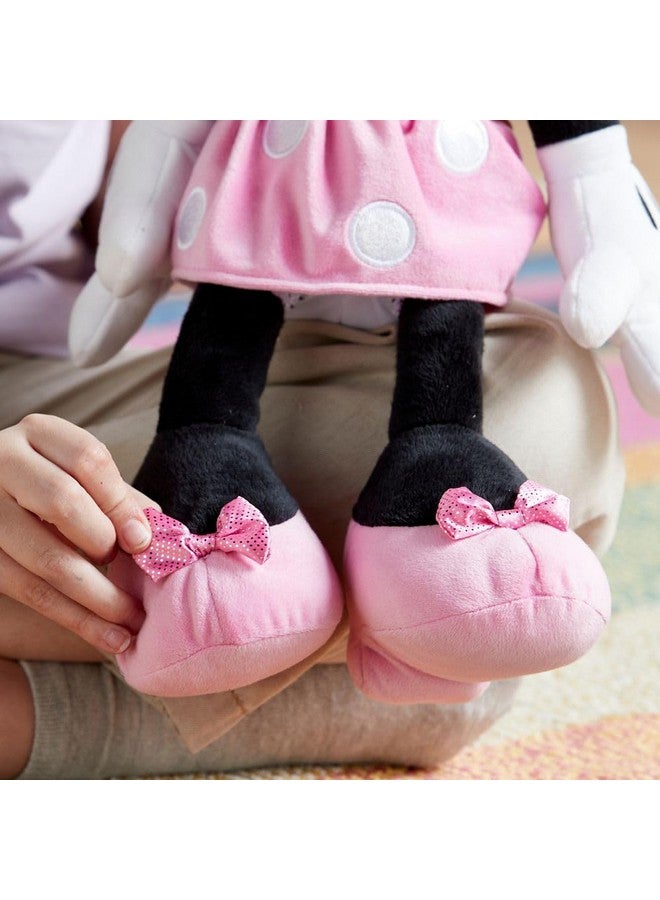 Disney Store Official Minnie Mouse Pink Dress Medium Soft Toy for Kids, Cuddly Character with Fuzzy Texture and Embroidered Details, Disney Plushy Suitable for All Ages. - Image 4