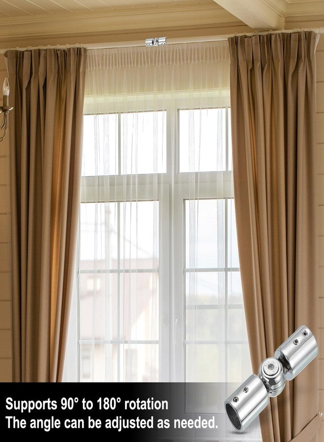 PATIKIL Window Corner Curtain Rod Connector, 2 Pcs Adjustable Curtain Rod Corner Connector Hinged Elbow Connector with Screwdriver for 3/4 Inch Bay Window Curtain Rod, Black - Image 5