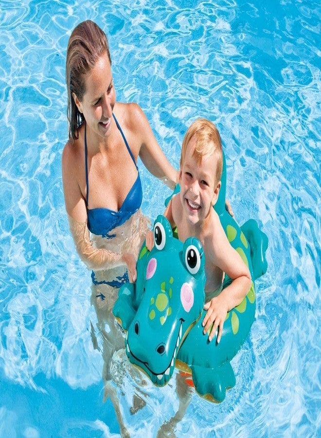 HONGID Inflatable Pool Float Set, Kids Swim Ring, 1 Pack, Llama Crocodile Unicorn Design, Colorful Animal Theme - Image 2