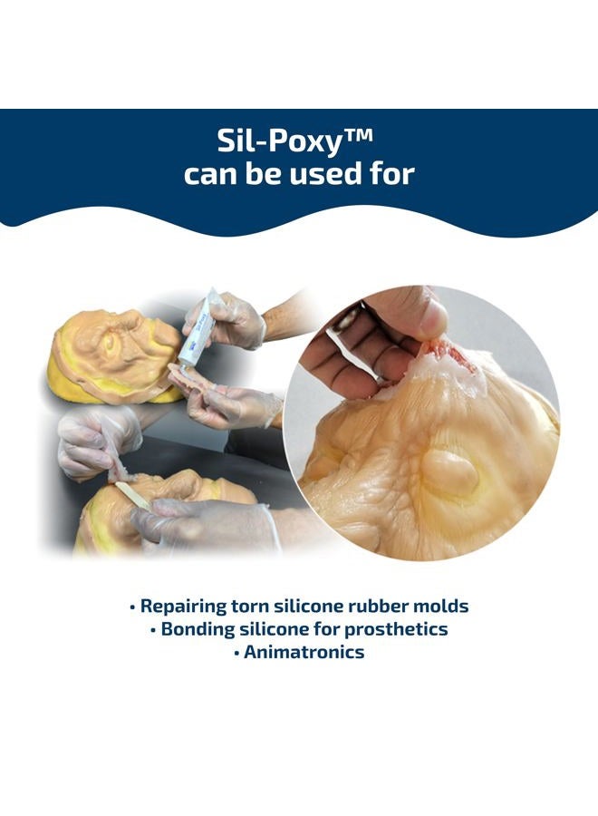 Smooth-On Sil-Poxy Silicone Adhesive - 3 Ounce Tube - Image 4