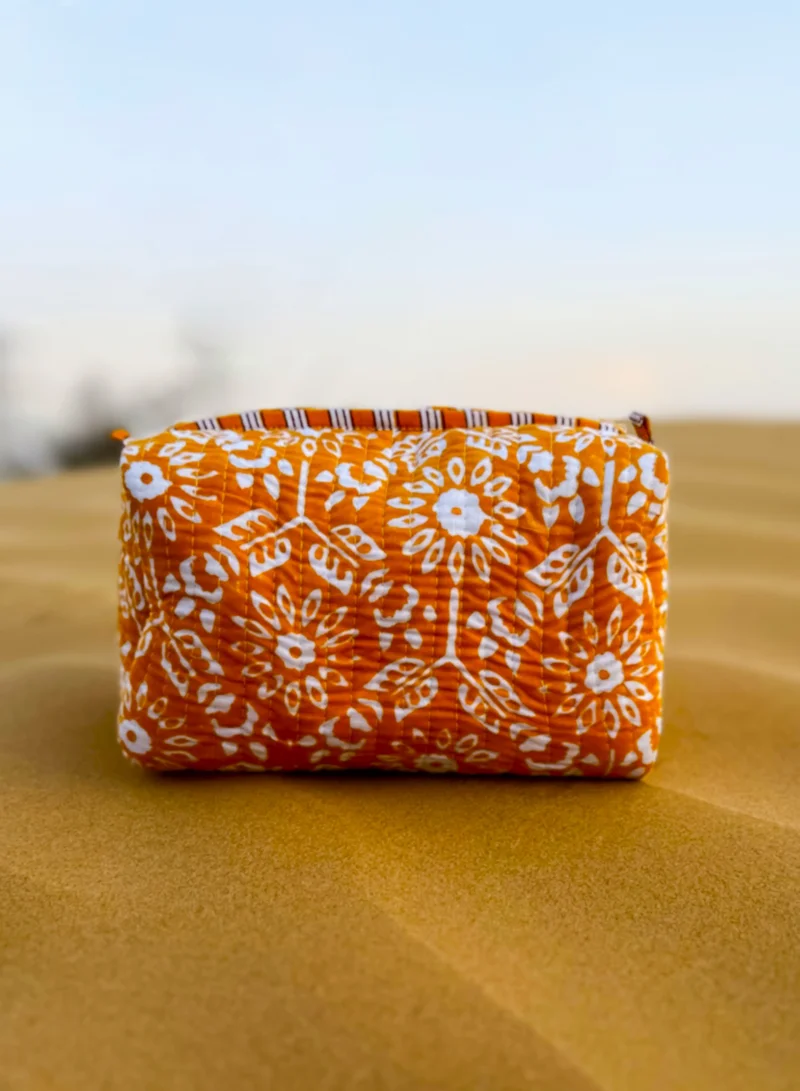Tohfa Luxe TohfaLuxe Zia Handmade Block Printed Pouch