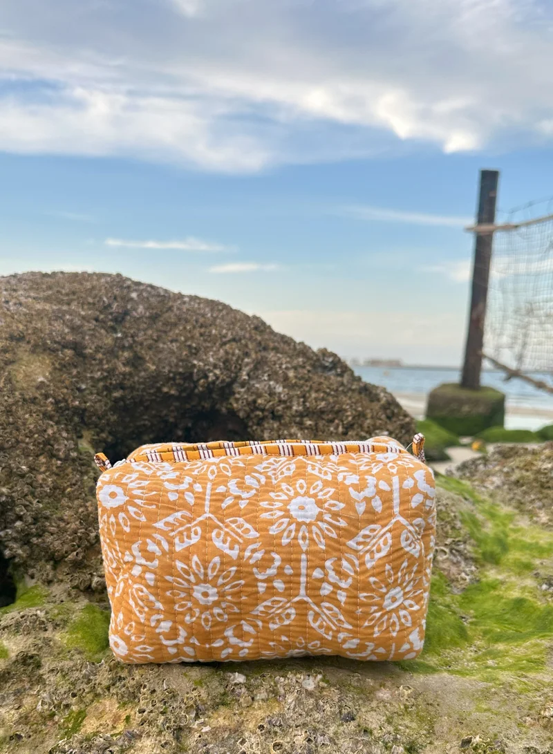 Tohfa Luxe TohfaLuxe Zia Handmade Block Printed Pouch