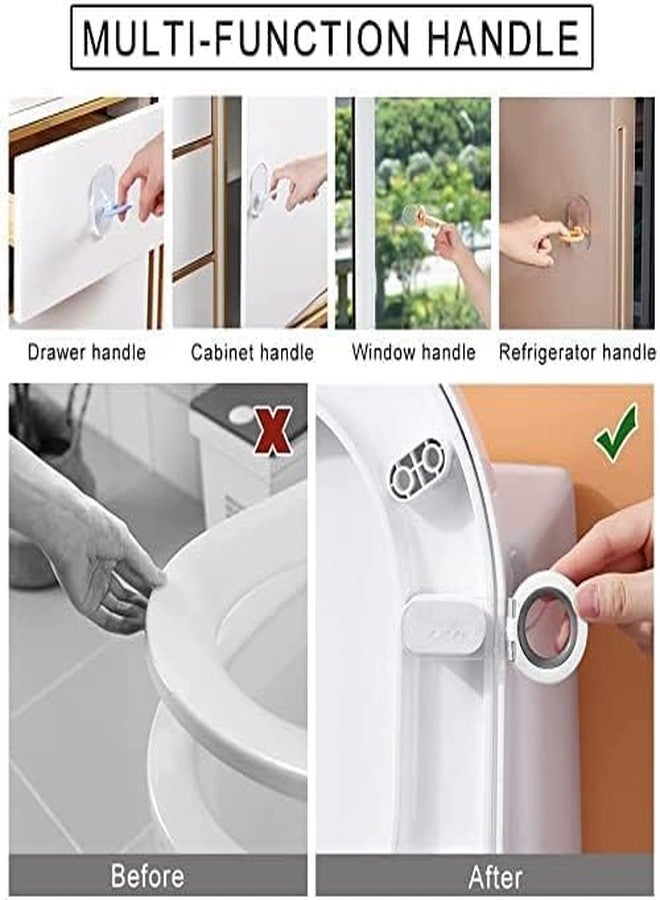 Jaimin Creation (Pack Of 2) Toilet Seat Lifter Self-Adhesive Toilet Seat Holder With Double Tape Toilet Seat Lifter Handle Clip Water Closet Toilet Lifter Avoid Direct Contact - Image 5