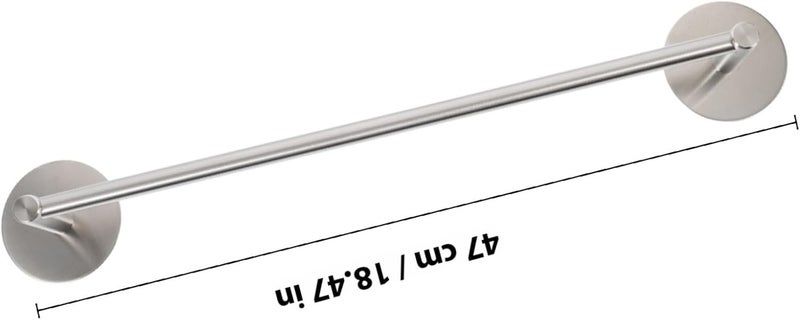 TIDTALEO Stainless Steel Towel Bar 304 Bathroom Towel Hanger Wall-Mounted Single Rod 40cm No Drilling Bathroom Hardware Holder for Home Use - Image 2