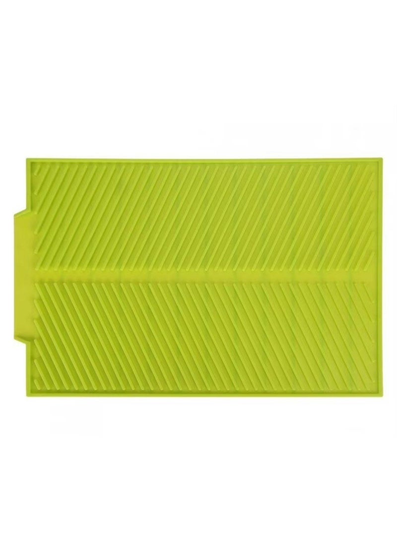 Folding Draining Mat, 43x33CM Silicone Draining Board Mats Dish Drying Mat Flume Drain Board Drainer Mats for Kitchen Universal Drain Board - Image 2