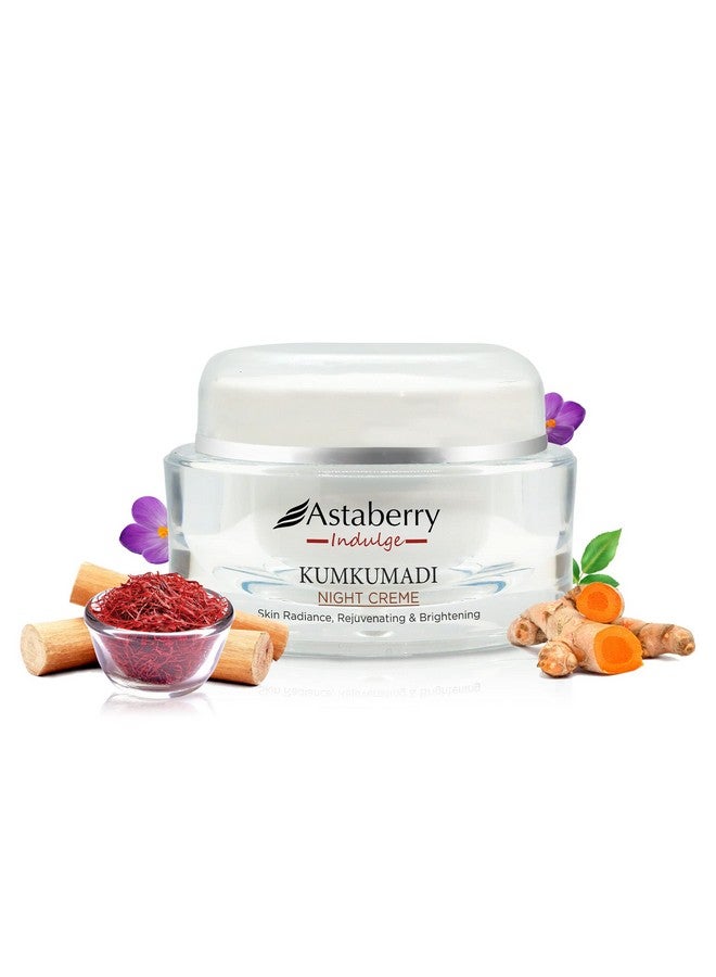 Astaberry Indulge Kumkumadi Night Cream For Glowing Skin | Dark Spot Reduction | Rejuvenates Dull Skin | For Normal, Oily, Acne-Prone, Combination Skin | 50 G - Image 1