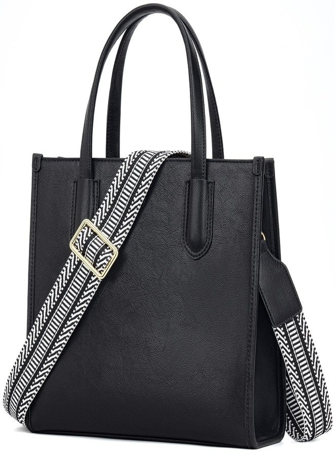 Peacocktion Purses and Handbags for Women Crossbody Top Handle Satchel Bags Tote Bag With Strap for Ladies Black - Image 1