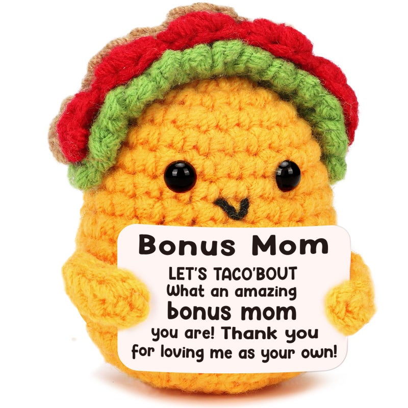 LuoHere Bonus Mom Gifts from Daughter Birthday Gifts for Bonus Unique Mothers Birthday Day Gift Ideas from Daughter Son - Handmade Crochet Cute Funny I Love Best Step Mom Ever Easter Christmas 2025 Gift - Image 1