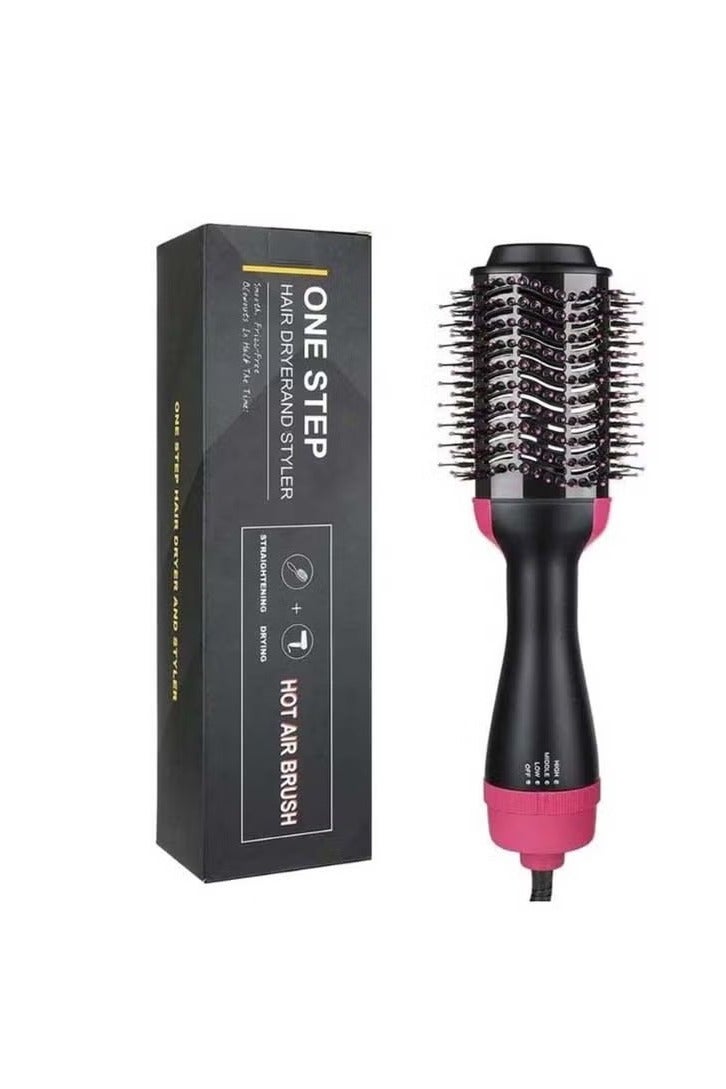 Generic One Step Hair Dryer And Styler Black/Pink  - Image 1