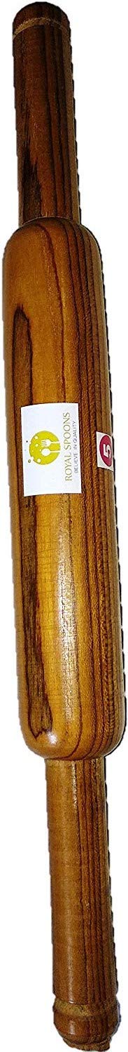 ARMAN SPOONS Believe in Quality Wooden Rolling Pin Teak Wood Sagwaan BelanChapati Maker 14Inch Long Medium 15Inch Thick Diameter - Image 1