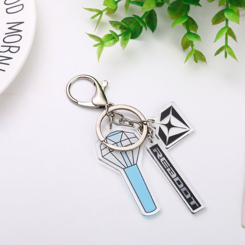 bp pink ink straykids iu twice AE itzy same three-piece keychain key pendant peripheral TR gem box