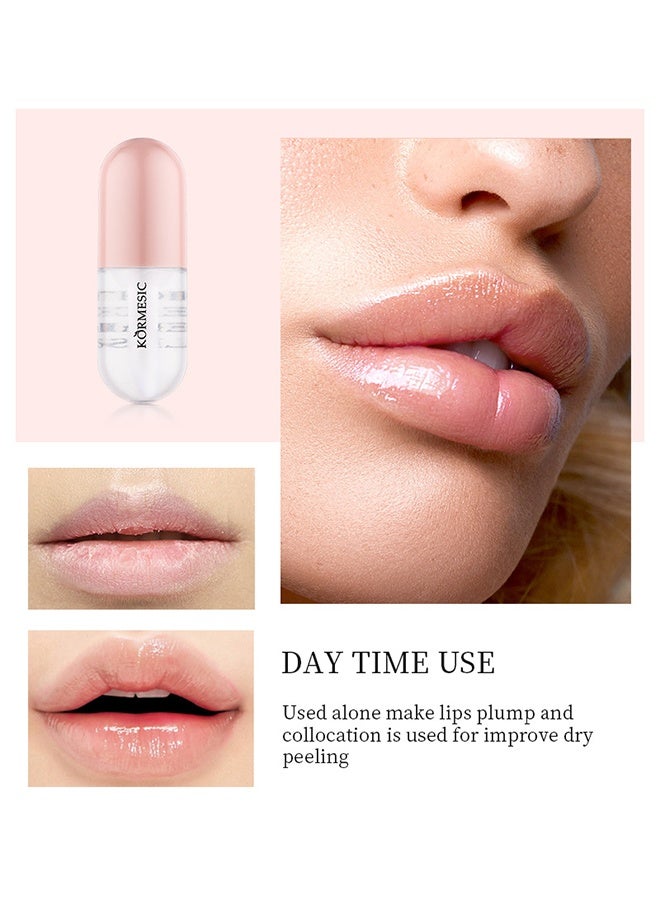 Kormesic Plumper Lip  - Plant Extracts Plumping Lip Oil Including Day and Night Lip Oil to Fuller & Hydrated Lip,Reduce Fine Lines(3.5MLX2) - Image 3
