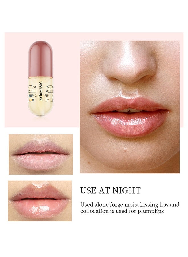 Kormesic Plumper Lip  - Plant Extracts Plumping Lip Oil Including Day and Night Lip Oil to Fuller & Hydrated Lip,Reduce Fine Lines(3.5MLX2) - Image 4