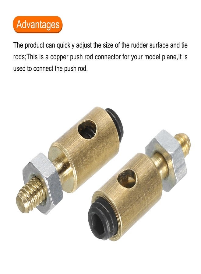 MECCANIXITY Linkage Stoppers Connecting Servo Arm,Adjustable Push Rod with Nut and Screw for RC Airplane,D4x1.8mm 18Pcs - Image 4