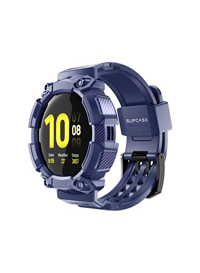 SUPCASE Unicorn Beetle Pro Series Case for Galaxy Watch Active 2, Rugged Protective Case with Strap Bands for Galaxy Watch Active 2 [44mm] (2019 Release) - Navy - Image 1