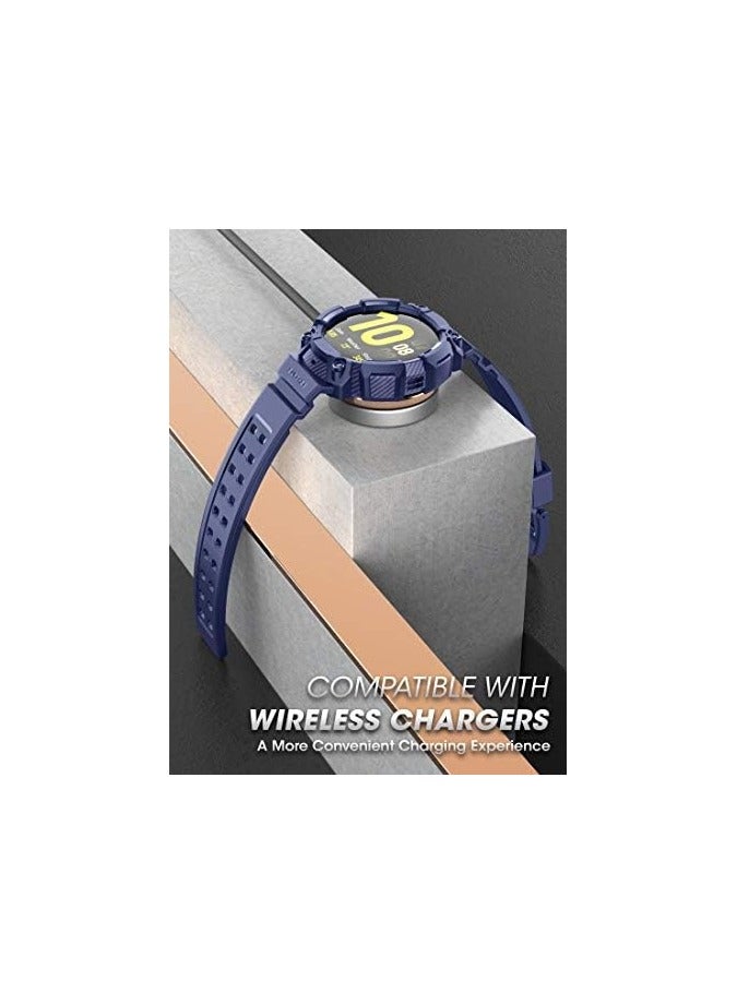 SUPCASE Unicorn Beetle Pro Series Case for Galaxy Watch Active 2, Rugged Protective Case with Strap Bands for Galaxy Watch Active 2 [44mm] (2019 Release) - Navy - Image 4