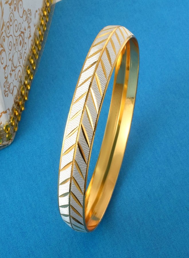 Memoir Brass Dual tone Goldplating Fashion Bangle Bracelet Kada Men Fashion (KDNI8234-2.12) - Image 4