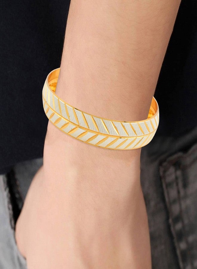 Memoir Brass Dual tone Goldplating Fashion Bangle Bracelet Kada Men Fashion (KDNI8234-2.12) - Image 3