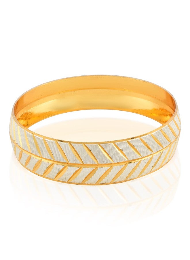 Memoir Brass Dual tone Goldplating Fashion Bangle Bracelet Kada Men Fashion (KDNI8234-2.12) - Image 2
