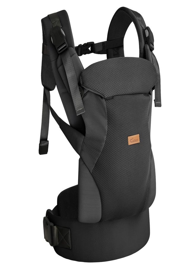 CUBY Baby Carrier Newborn to Toddler, Breathable Baby Front Carrier with Adjustable Neck Support - Hands Free Newborn Toddler Carriers for Travel Outdoor up to 40lbs(Black, Magnetic Buckle Style) - Image 1