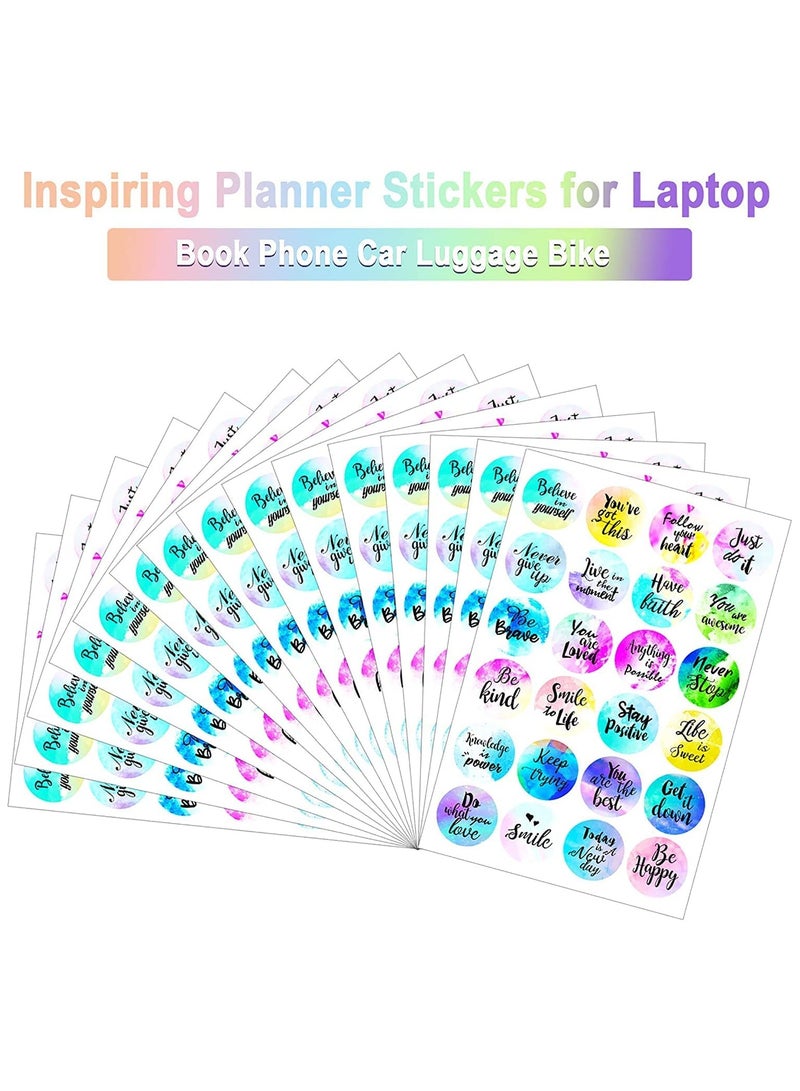 UP TO DATE Adhesive stickers with inspiring quotes suitable for book mobile bicycle computer car and student rewards 480 pieces - Image 4