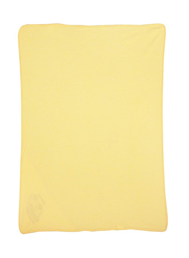 1st Step Embroided Terry Cotton Soft, absorbant, Breathable, Skin Friendly, Printed, Hooded Baby Bath Towel/Bath Robe/Wrapper (Yellow) - Image 4