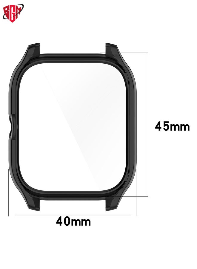 BGM For Amazfit GTS 4 PC + Tempered Glass Integrated Protective Watch Case(Ink Blue)  - Image 5