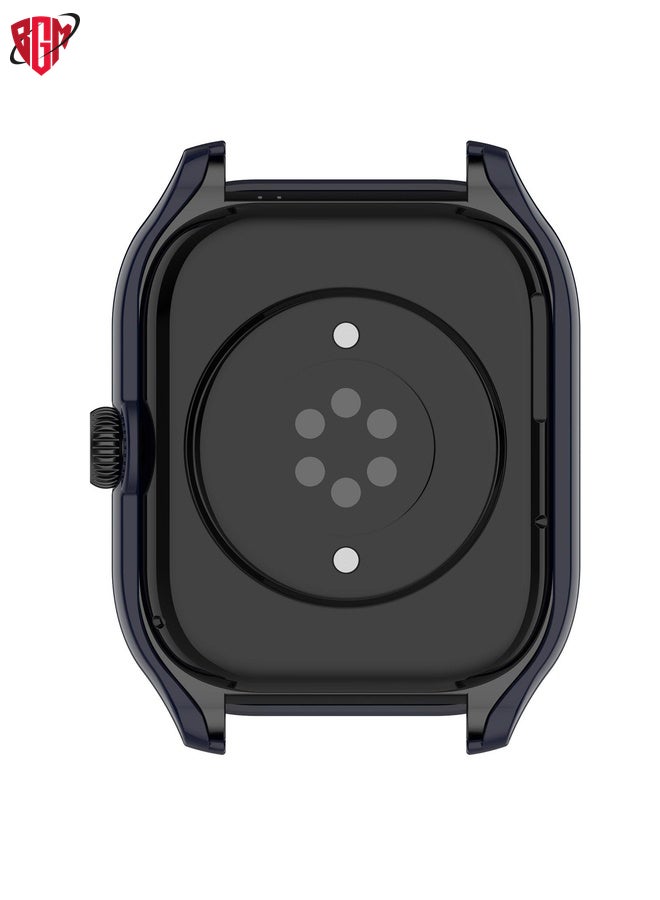 BGM For Amazfit GTS 4 PC + Tempered Glass Integrated Protective Watch Case(Ink Blue)  - Image 4