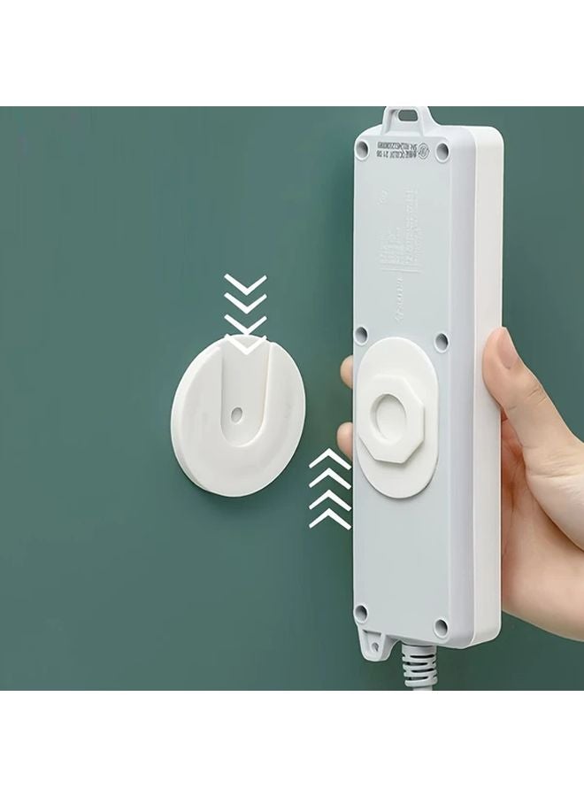 1pc Power Strip Holder Fixator No Hole Wall Socket Sticker Loads 10kg For Desk Wall WiFi Router - Image 2