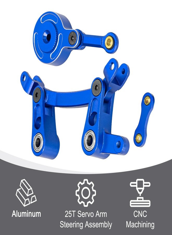 LRFHL 1/10 Aluminum Steering Bellcrank Drag Link Set with 25T Servo Horn Arm - Image 2