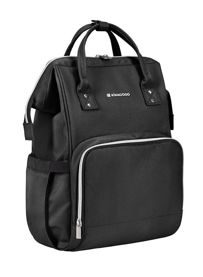 KIKKABOO Mama bag Siena Black & Silver 2025