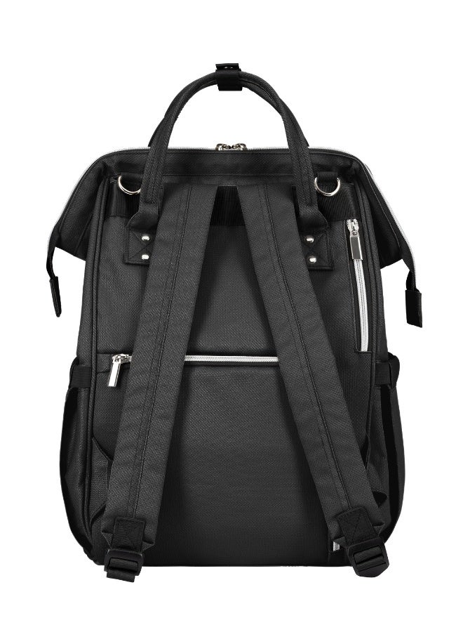 KIKKABOO حقيبة ماما سيينا سوداء وفضية 2025 - Image 2