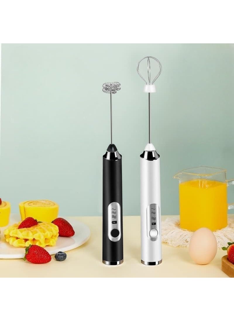 Konquer TimeS Konquer TimeS KTS Handheld Milk Frother Rechargeable 3Speed Electric Frother for Coffee with 2 Whisks Coffee Frother Mixer Standup Design for Cream Latte Cappuccino and for Butter Milk  - Image 1