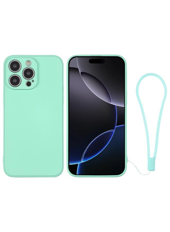 S-TOP Case For iPhone 16 Pro Max Silicone Phone Case with Wrist Strap - Image 1