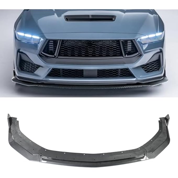 Gear Up Front Lip for Ford Mustang GT EcoBoost 2024 Front Bumper Lip Splitter Carbon Fiber Pattern - Image 1